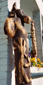 Detail - Walnut Totem Pole